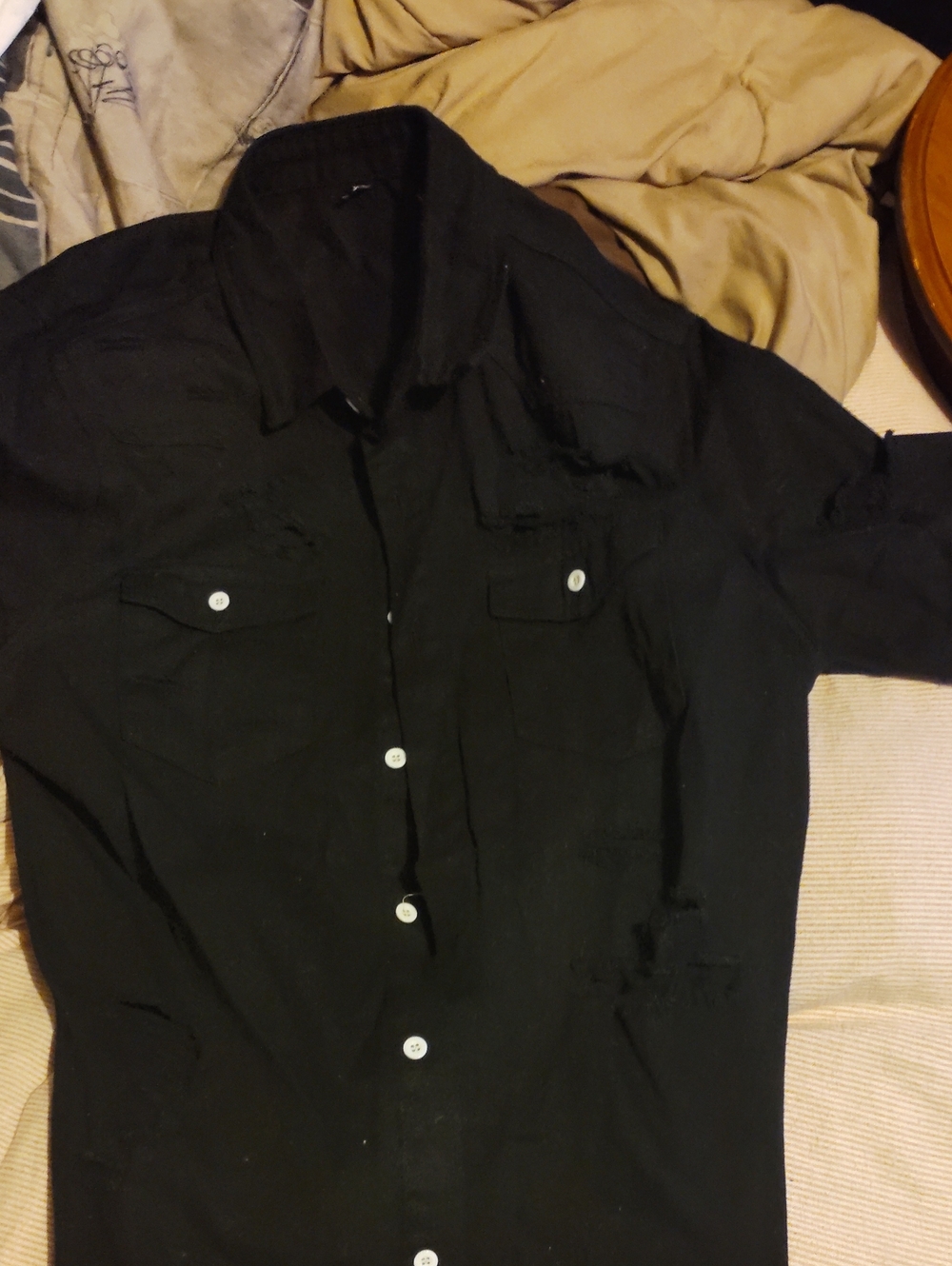 PacSun Black Short Sleeve Button-Up Shirt